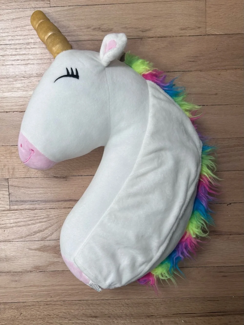 Unicorn Seat Belt Pillow designed for Travel. Sleeping/Resting During Car Rides